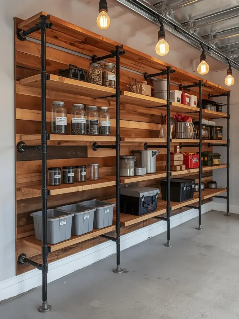 Industrial Pipe Shelves 