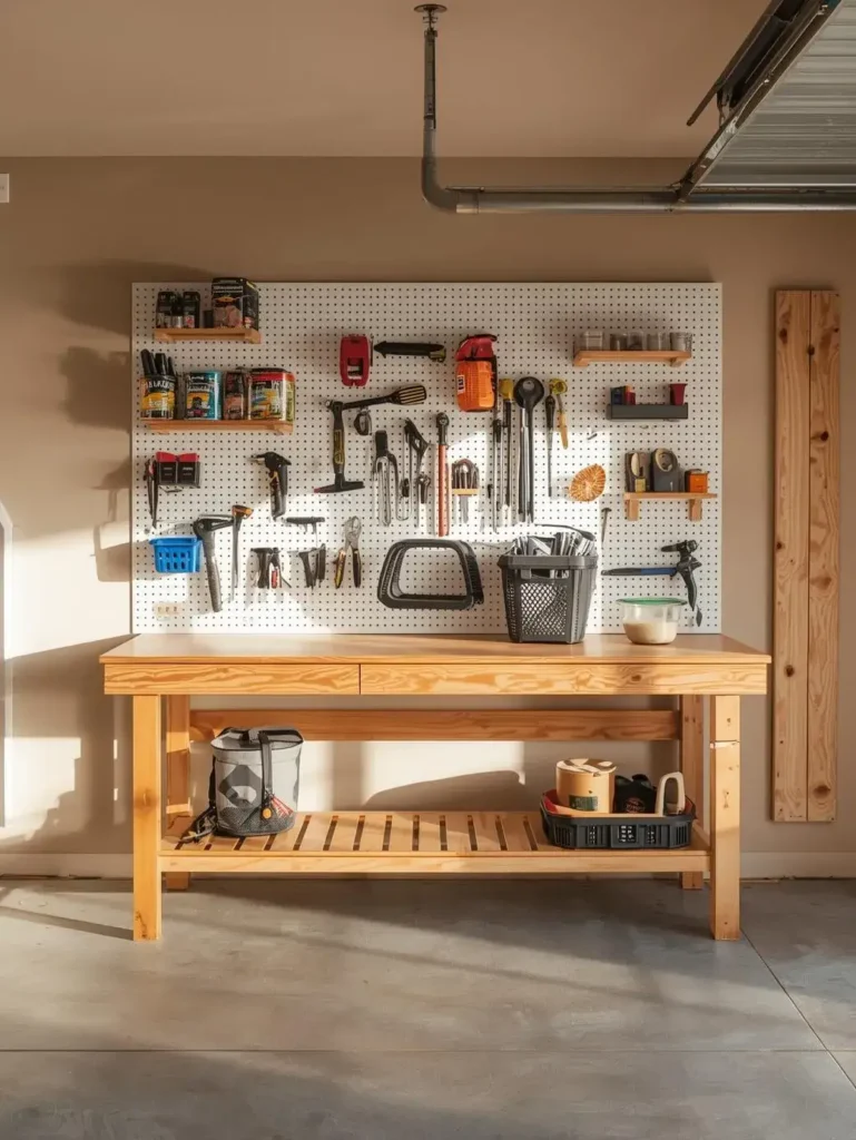 Pegboard Storage Wall 