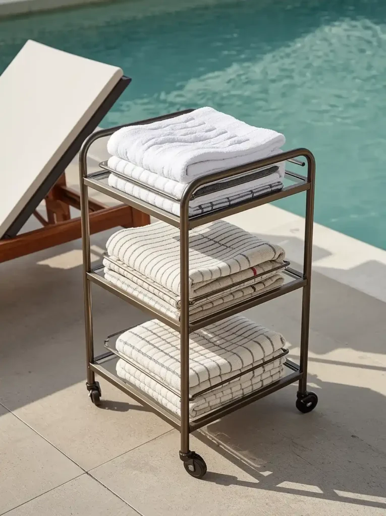 Rolling Towel Cart 