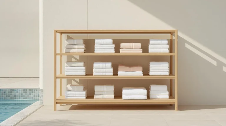pool towel storage ideas